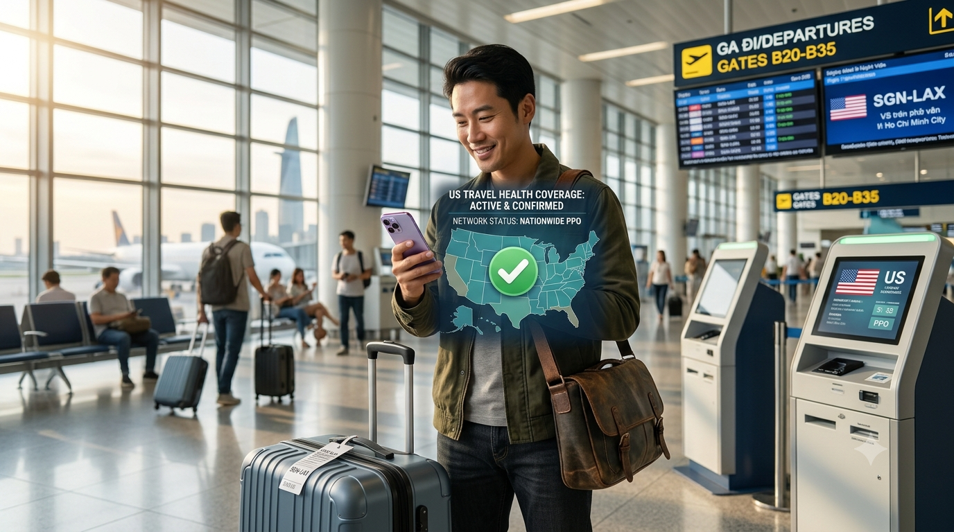 Out of network private health insurance coverage under PPO plans protects frequent travelers and remote workers from unexpected medical bills.