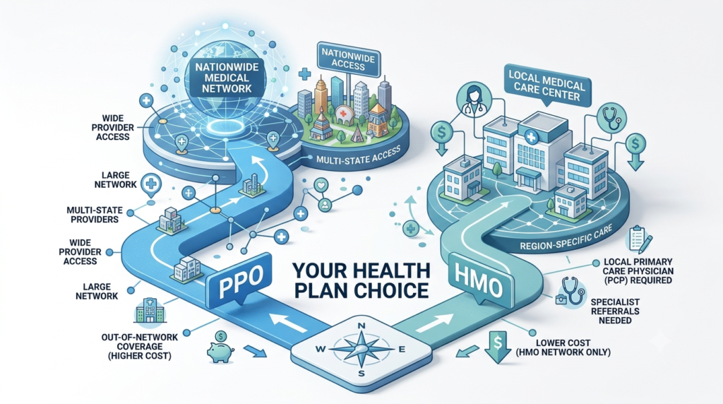 Comparing PPO private health insurance plans with HMO coverage helps freelancers choose between doctor flexibility and lower monthly premiums.